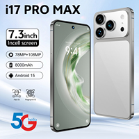 Prix de Gros Original pour l'Exportation Nouveauté 2025 Smartphone I17 Pro Max 5G Deca Core Écran HD Caméra Arrière 108MP 16 Go + 1 To