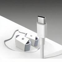 Câble de charge rapide USB-C Type-C mâle-mâle 66W 1m blanc pour téléphone portable, avec gaine en PVC et blindage tressé, à prix abordable