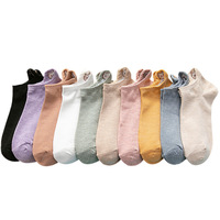Chaussettes courtes Jingwen OEM à motif chat d'été, respirantes en maille, invisibles