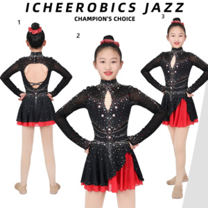 Kits <span class=keywords><strong>de</strong></span> costumes <span class=keywords><strong>de</strong></span> gymnastique rythmique professionnels-personnalisés pour filles/garçons/adultes avec justaucorps <span class=keywords><strong>de</strong></span> gymnastique à motifs imprimés - Product Image 3