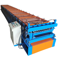 Machine de fabrication de carreaux d'acier double couche