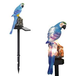 Lampe solaire en résine en forme de perroquet, éclairage extérieur pour jardin et pelouse, LED résistante à l'eau, éclairage décoratif paysager, modèle animal - Product Image 2