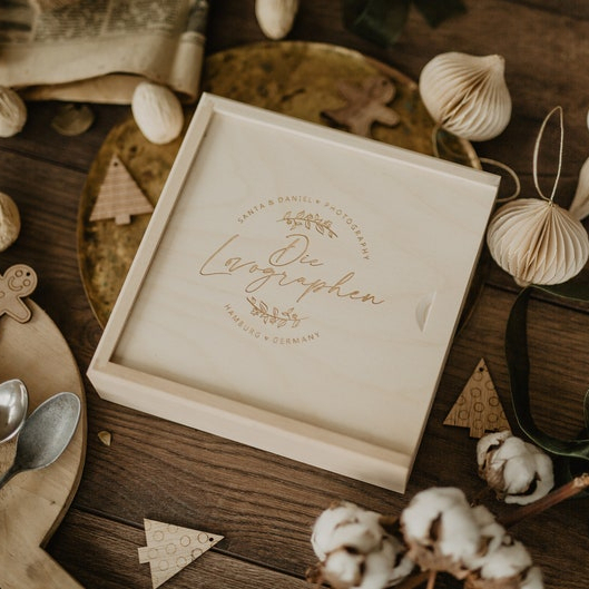 Wooden Box Keepsake Memory Photo Baby