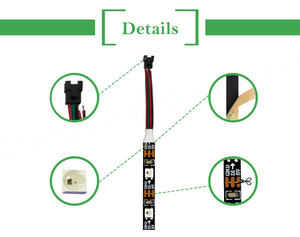 Luces LED de carámbanos de 105 unidades, RGB de 5 pulgadas, controlador SPI para neón DC 12V, módulo Xconnect de 12 mm, tira LED WS2811 WS2812B - Product Image 6