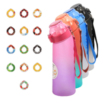 Bouteille d'eau de 800 ml avec logo personnalisé, sans BPA, en plastique, avec parfum aromatisant, saveur fruitée, avec capsule aromatique