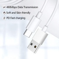 Câble de données USB vers Type-C de haute qualité à charge rapide 6A 1m pour téléphone IOS, ordinateur, imprimante