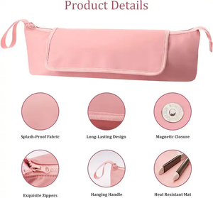 Bolsa Organizadora de Almacenamiento Portátil de Poliéster Ecológica Personalizada para Herramientas de Peluquería, Bolsa de Viaje con Tapete Resistente al Calor - Product Image 4