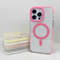 Coque de téléphone magnétique antichoc transparente pour iPhone 16 E 15 Pro Max 14 13 XS étuis étanches en vrac pour téléphone en gros pour Samsung A26