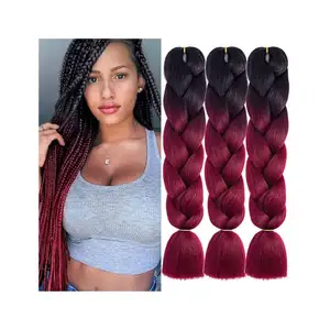 HOT SELLING Glitter Mix Tinsel 24' 100g High Temperature Jumbo Braids Braiding Hair With Tinsel