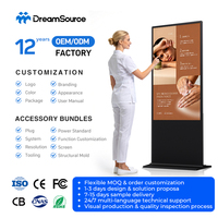 Pantalla Digital de Señalización para Piso de 43, 49, 55 y 65 Pulgadas, Kiosco Publicitario 4K, Pantalla Táctil Capacitiva Inteligente Interactiva para Tiendas Minoristas