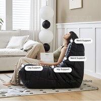 Vente directe usine YuJian : Canapé Caterpillar, chaise longue de balcon, fauteuil inclinable de salon, avec housse en cuir PU mobile, idéal pour la sieste