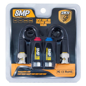 <span class=keywords><strong>Balun</strong></span> BNC de transmisión de vídeo pasivo, 8MP, HD, 4K, par trenzado, accesorios de CCTV para AHD, CVI, TVI, CVBS, <span class=keywords><strong>Balun</strong></span> de vídeo - Product Image 4