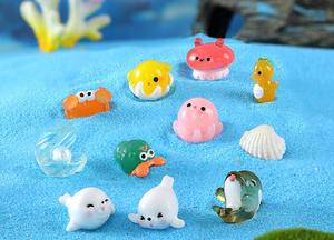 Accesorios de decoración de paisaje 3D animales marinos artesanía de resina miniatura estrella de mar pulpo adornos de resina - Product Image 5