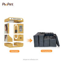 Machine de photomaton détachable vintage en bois coréen fermé