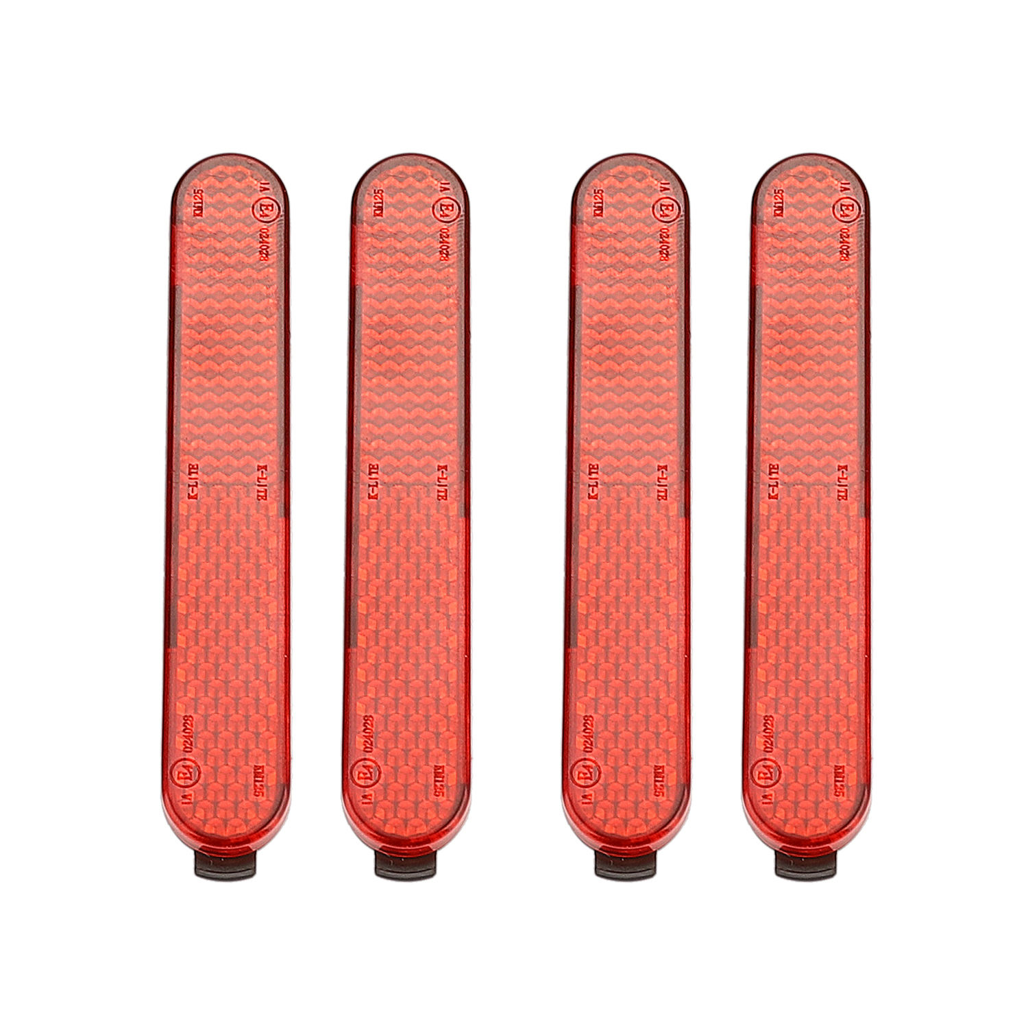 4 pcs barres réfléchissantes rouges