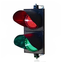 Semáforo LED de 200 mm, Luz Roja y Verde, Señalización de Tráfico, Construcción de Aleación de Aluminio y PC, Alimentación Solar y Eléctrica para Control de Tráfico