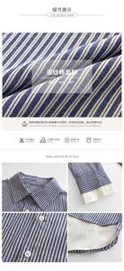 Camicetta da ufficio <span class=keywords><strong>a</strong></span> manica lunga donna primavera autunno camicia <span class=keywords><strong>blu</strong></span> <span class=keywords><strong>a</strong></span> <span class=keywords><strong>righe</strong></span> bianche - Product Image 6