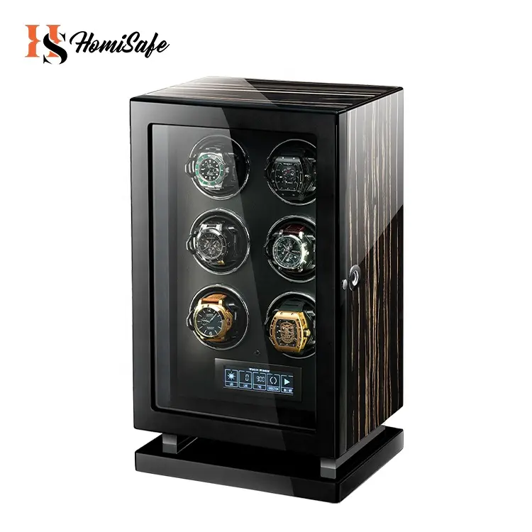 Factory Direct Smart Automatic Watch Winder with Remote Control Touch Screen Watch Box with Multiple Slots for Storage