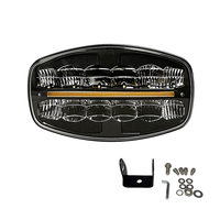 Nouveau modèle de phare de travail pour voiture de 9 pouces avec 12 LED, DC12-24V, IP65, étanche, en alliage d'aluminium, lumière de conduite LED, blanc et jaune, double couleur
