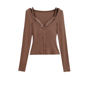 <span class=keywords><strong>Camiseta</strong></span> sin <span class=keywords><strong>tirantes</strong></span> sexy con <span class=keywords><strong>encaje</strong></span> para mujer - Product Image 4