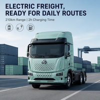 Camion tracteur électrique chinois CHENGLONG H5V 6x4, très demandé, autonomie 201-300 km, batterie CATL 110 kWh, charge rapide en 2h