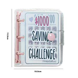 $1000 di risparmio sfida il raccoglitore di Budget in PVC trasparente per raccoglitore di anelli con buste e adesivi in contanti - Product Image 1