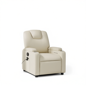 Poltrona Reclinabile Elettrica in Ecopelle con Massaggio Schiena, con Presa Elettrica per Uso Domestico - Product Image 1