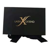 Boîtes cadeaux en carton pliable rigide de luxe noires personnalisées Emballage en papier noir magnétique pliable à fermeture magnétique pour vêtements personnalisés