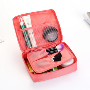 Trousse de toilette de voyage carrée en polyester, sac de rangement pour maquillage, portable et multifonctionnel - Product Image 3