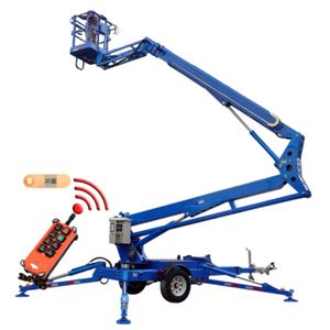 14 M-22 m Arial Work <span class=keywords><strong>Platform</strong></span> elektrik, pemetik ditarik pengangkat Boom teleskopik untuk konstruksi bangunan - Product Image 1