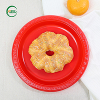 Assiettes en plastique jetables décoratives Flash à motif floral, 9 pouces, élégantes pour les douches nuptiales, les goûters et les événements spéciaux