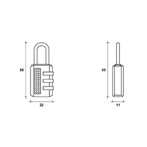 Zinklegierung Hochleistungs-Vierkant-Vorhängeschloss mit 3-stelliger wasserdichter Diebstahlsicherung und langlebiger Zahlenkombination - Product Image 2