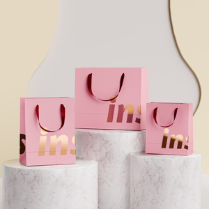 Sacs cadeaux en papier cartonné d'emballage coloré avec logo imprimé sur mesure en gros, avec cordon - Product Image 1