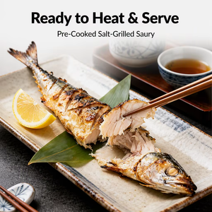 Pescado Saury del Pacífico Shioyaki Congelado, Pescado Saury Pre-Cocido Asado en Sal para Restaurantes Japoneses - Product Image 2