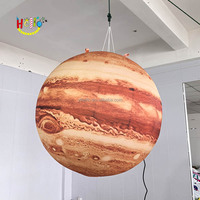 Planète gonflable de taille personnalisée, ballon de Mars gonflable à LED, éclairage de galaxies gonflables