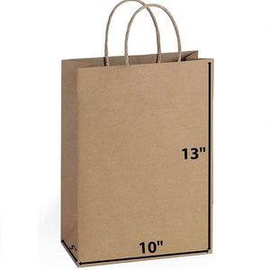 Kraft Paper Gift <b>Bags</b> Bulk with Handles Ideal for Shopping Packaging Retail Party Wedding Recycled Business Paper Gift <b>Bags</b> - Product Image 1