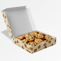 Boîte alimentaire de boulangerie pour retail Boîte d'emballage robuste à rabat avec couvercle à insertion et fond plat