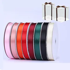 0.6cm bis 5cm 100Y Colorful Polyester Silk Fabrics Riband für Cake Box Packaging geschenk Ribbons Satin Ribbon für Flower Bunch