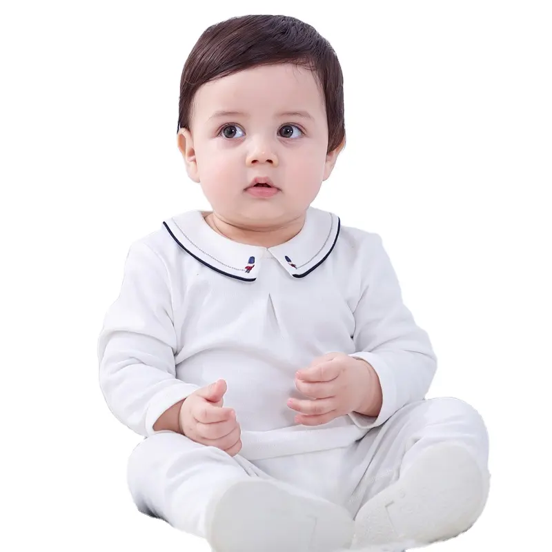 Wholesale White Christening Baby Boy Toddler Custom Clothing Organic Clothes Baptism Baby Newborn Baptism Clothes for Baby Boy