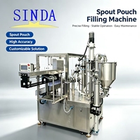 Machine automatique compacte pour sachets à bec verseur, pour savon liquide, eau pure, capacité 500 ml, faible entretien pour la production de petites séries