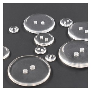 Nút Làm Máy Kho Nút Áo Sơ Mi Nhựa Tròn Màu Trắng Đen Trong Suốt 2 Lỗ - Product Image 5