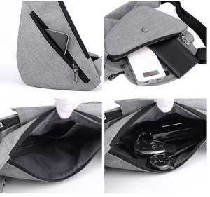 Sacs à bandoulière <span class=keywords><strong>en</strong></span> nylon sac à dos à bandoulière mode sacs <span class=keywords><strong>banane</strong></span> à bandoulière unique avec poche à bouton sacs de poitrine étanches pour hommes - Product Image 3