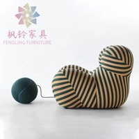 Fauteuil d'appoint moderne en éponge haute densité, style italien, pour salon, LC004