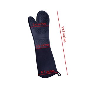 Extra Long <b>Silicone</b> Oven <b>Gloves</b> for Cooking, Baking & BBQ Oven Mittens Pot Holder - Product Image 4