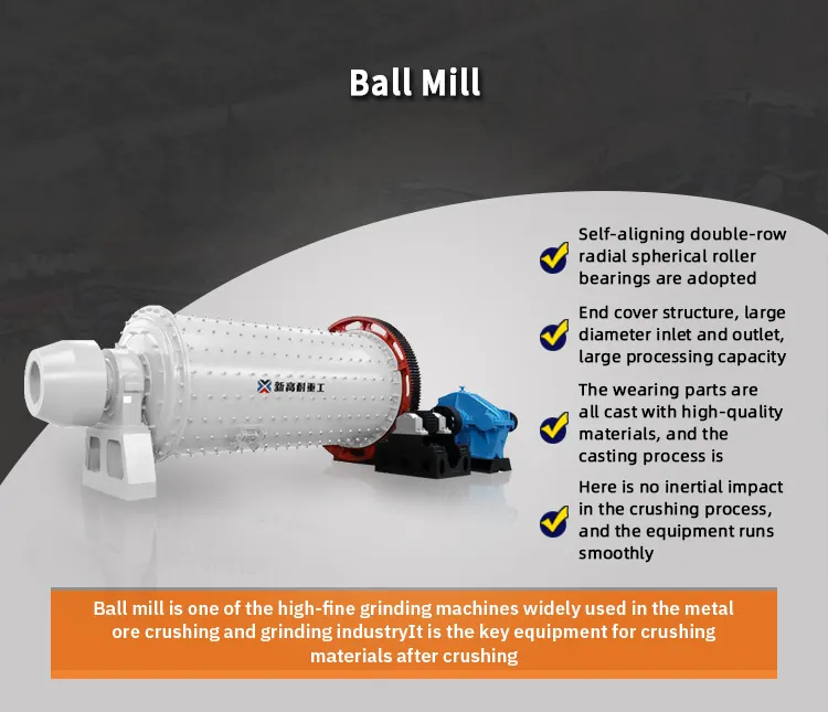 High quality High efficiency Mineral Grinding Mill Machine Cement Large Ball Mill for Sale