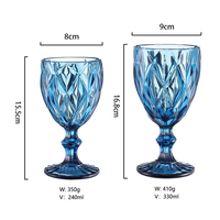 Verres à boire colorés, verre à vin texturé vintage en forme de diamant, gobelet pour mariage, fête, usage quotidien