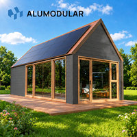 Kits de maisons préfabriquées modulaires en aluminium triangulaires pour camping en plein air, panneaux solaires, cabanes en rondins, maisons préfabriquées en acier