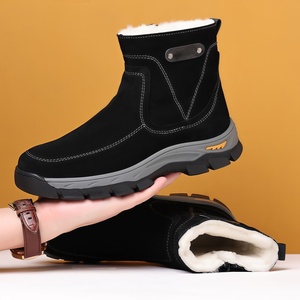 Stivali da Neve <span class=keywords><strong>Invernali</strong></span> in Vera Pelle Scamosciata per <span class=keywords><strong>Uomo</strong></span>, Caldi, Antiscivolo e Resistenti all'Usura, per Uso Casual e Outdoor - Product Image 2