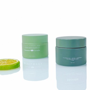 Pot cosmétique personnalisé en verre dépoli rose mat de 50g, 30g, 20g, 10g avec logo personnalisé - Product Image 5