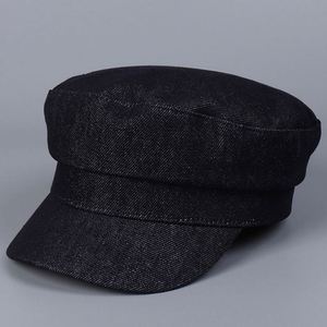 Gorra de Capitán de Mezclilla Plana para Mujer, Estilo Casual, Protección Solar, Novedad Otoño 2025 - Product Image 1
